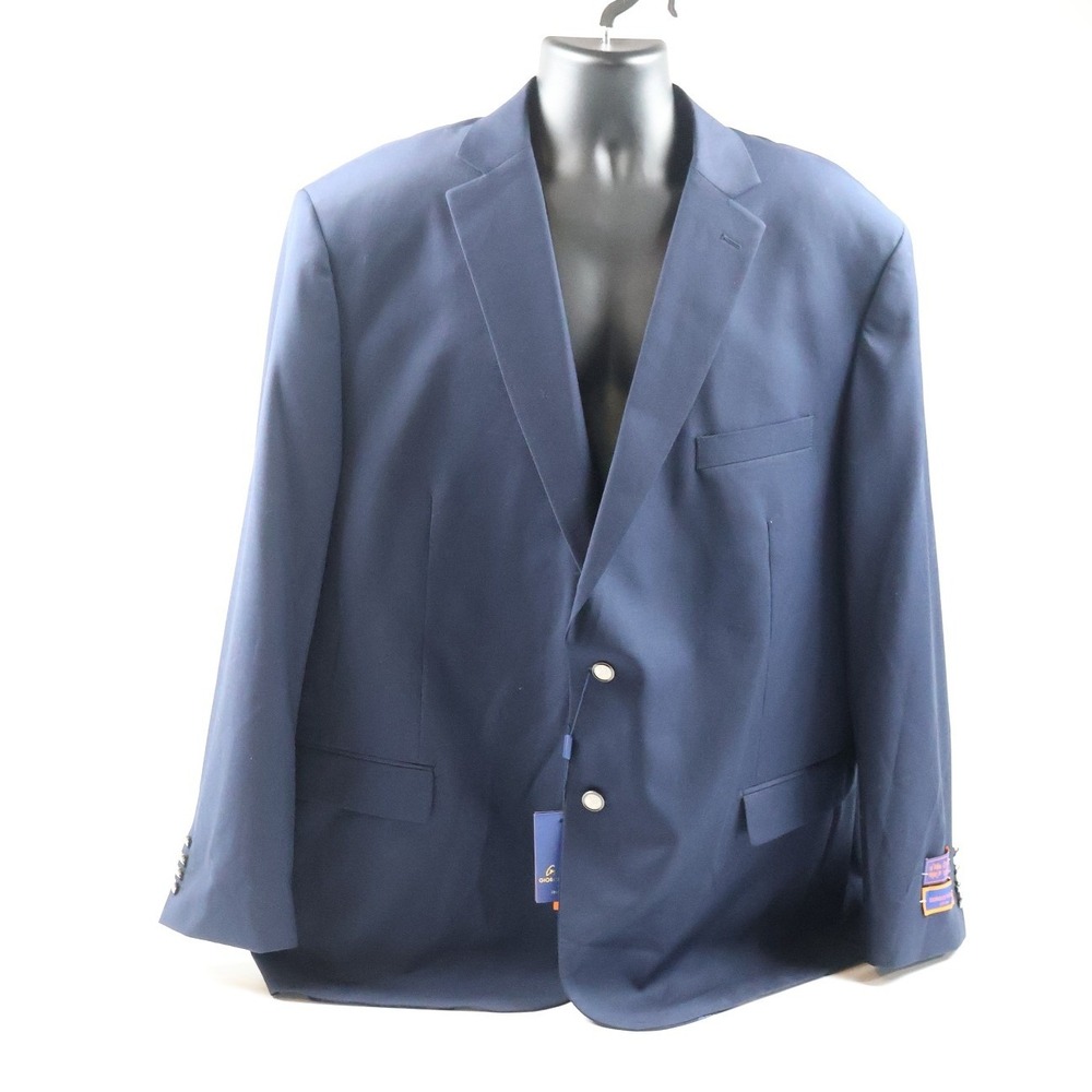 Giorgio Fiorelli Blazer Sport Coat Navy Blue Solid 54R New With Tags